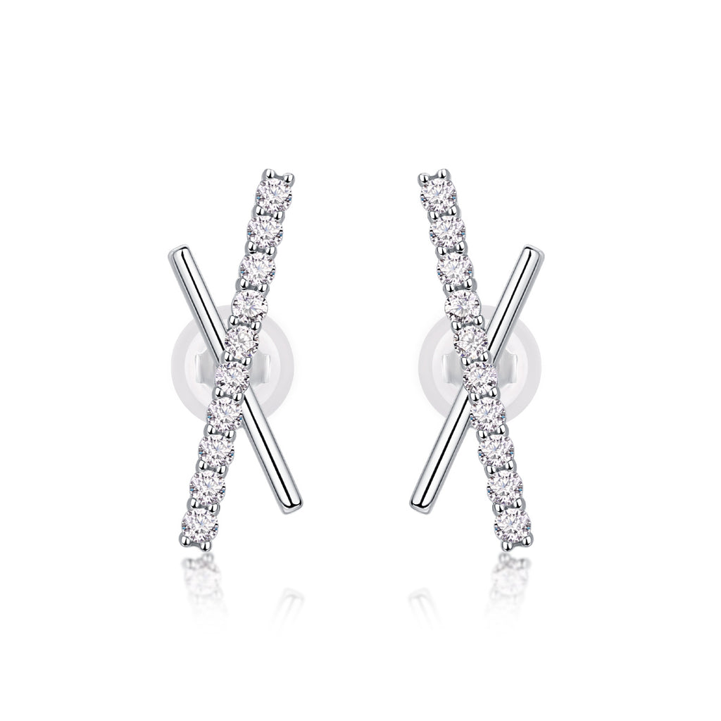 Brilliant Moissanite Sky Meteor Stud Earrings – Radiant Luxury Sparkle - ZENTRION 
