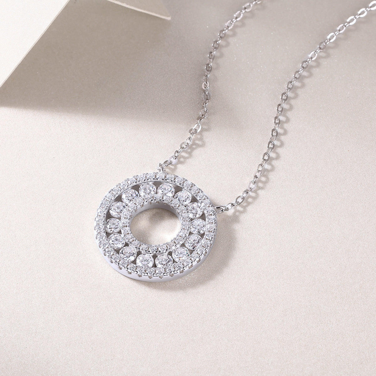 Moissanite Pendant Necklace – Premium Sterling Silver Jewelry with Brilliant Sparkle for Women - ZENTRION 