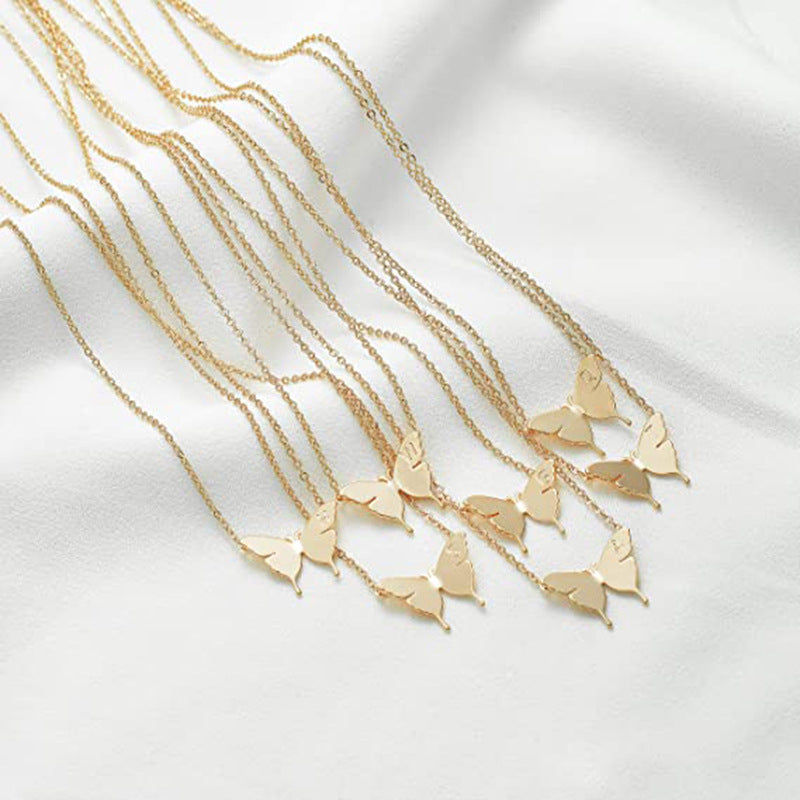 Geometric Butterfly Pendant Butterfly Necklace Simple - ZENTRION