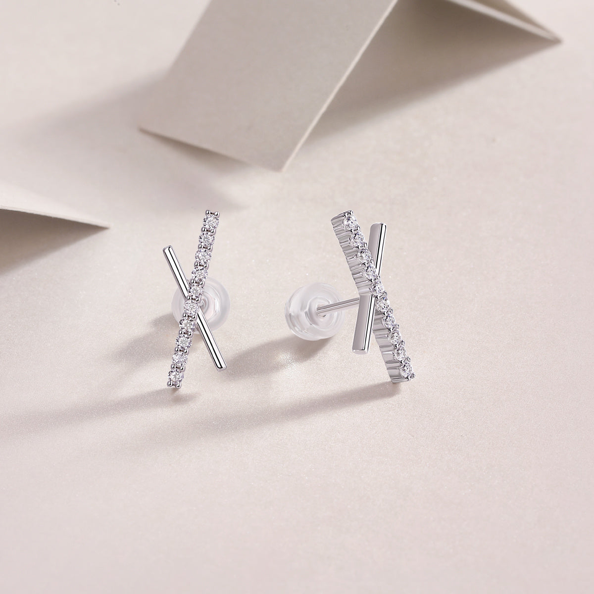 Brilliant Moissanite Sky Meteor Stud Earrings – Radiant Luxury Sparkle - ZENTRION 