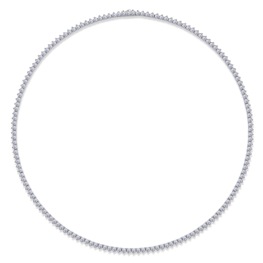 Lustrous Edge Moissanite Silver Necklace — S925 Luxury Shine, Diamond-Like Brilliance for Women - ZENTRION 
