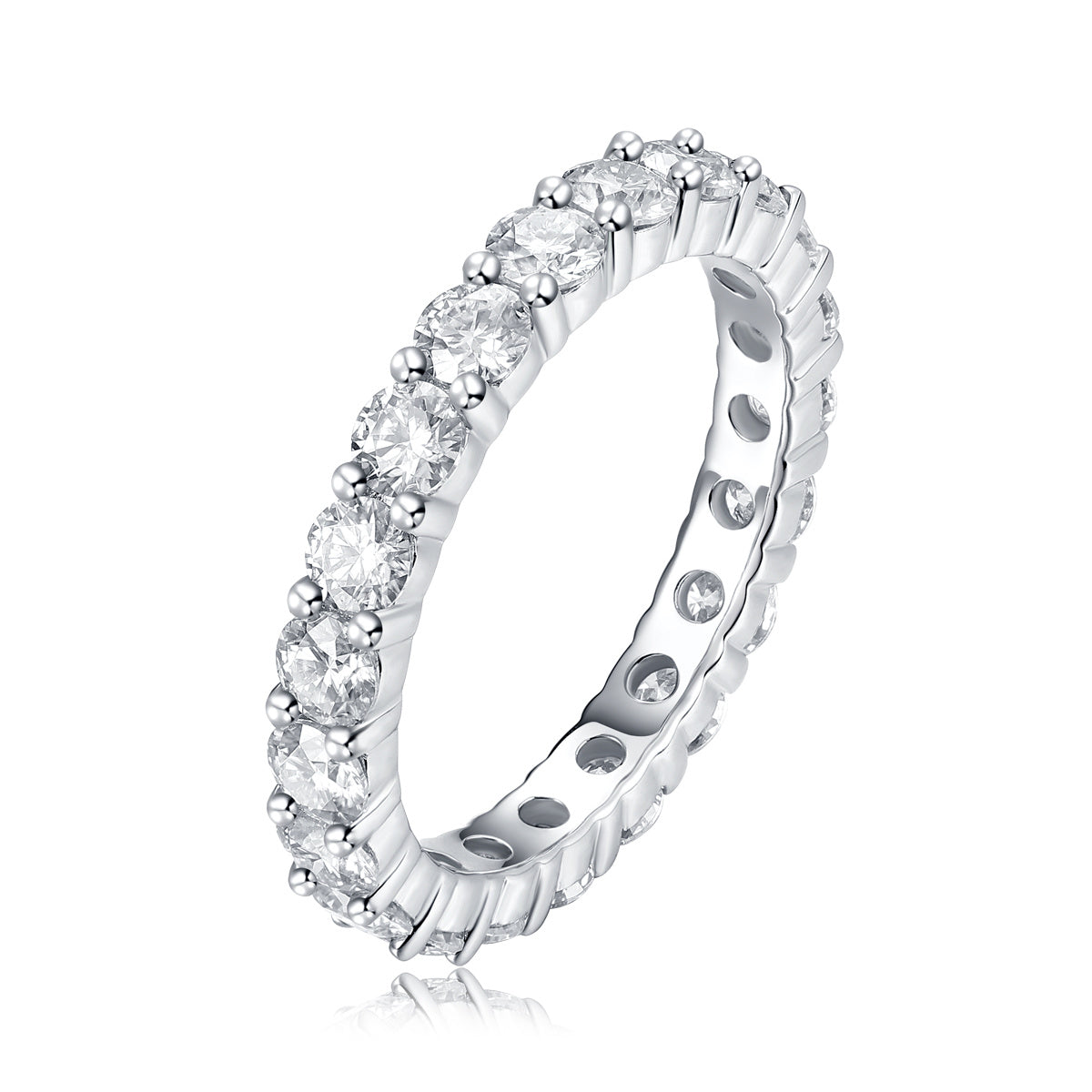 Moissanite Row Ring – Elegant Multi-Stone Luxury Sparkle - ZENTRION 