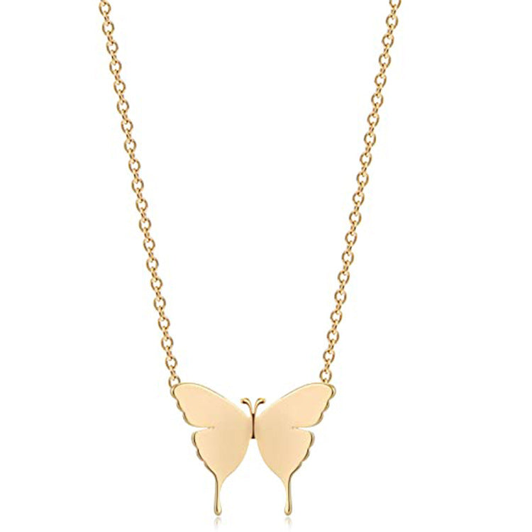 Geometric Butterfly Pendant Butterfly Necklace Simple - ZENTRION