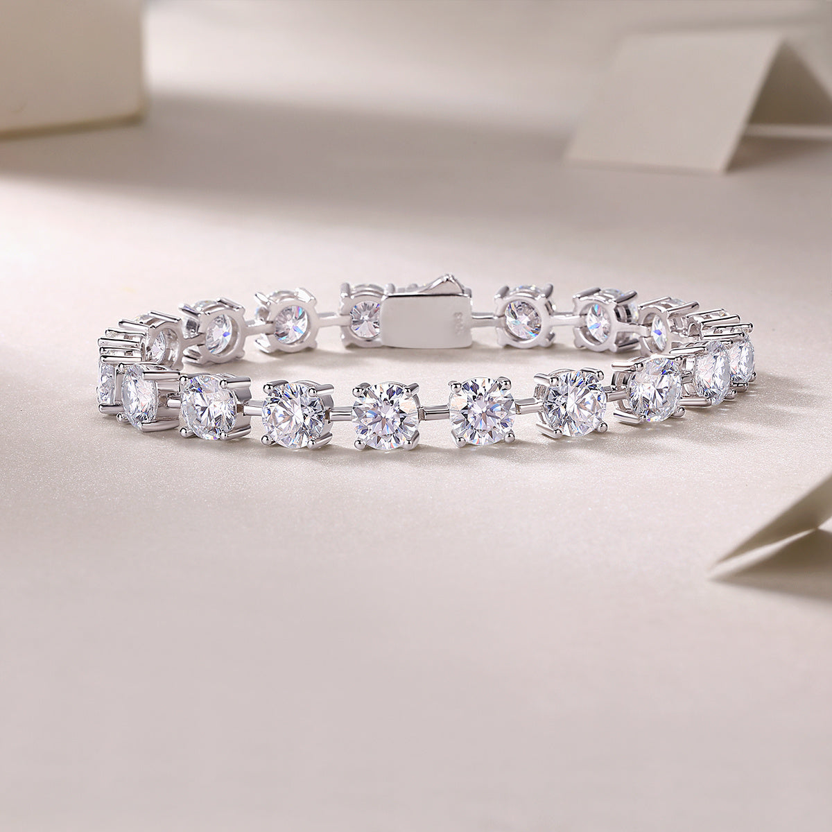 Luxury Mossan Diamond Bracelet – 925 Sterling Silver, Natural Diamond Quality - ZENTRION 
