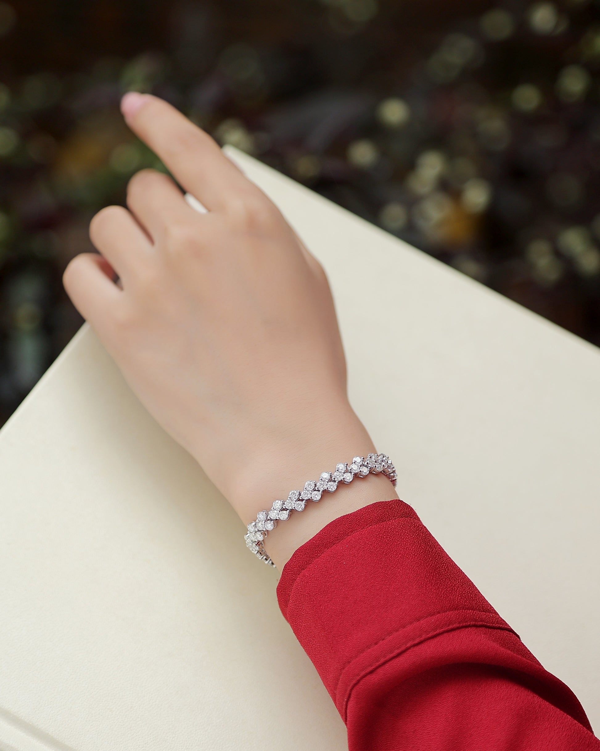 Kanong Luxury Moissanite Diamond Bracelet – 925 Sterling Silver Elegant Women’s Jewelry - ZENTRION 
