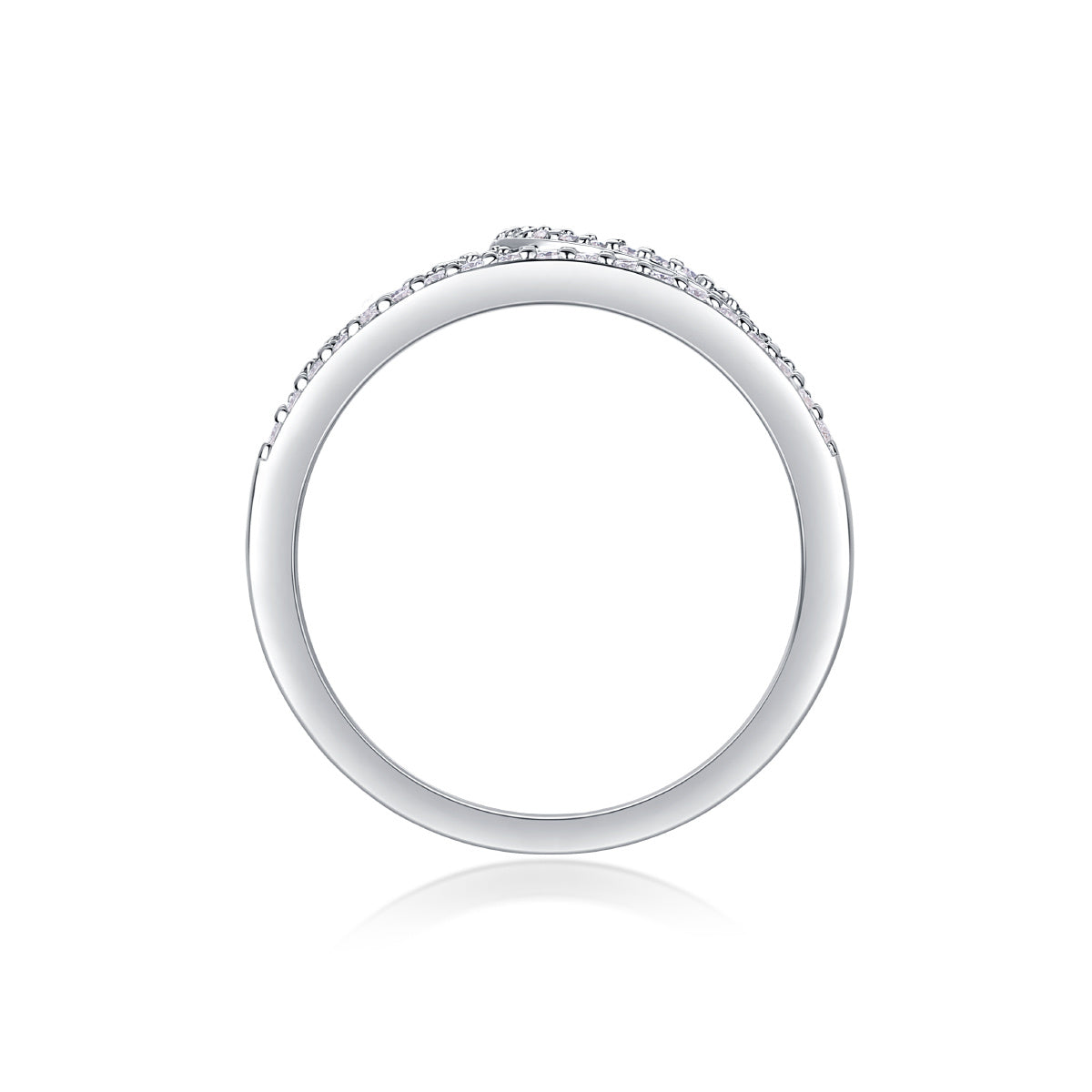 Crown Diamond Moissanite Silver Ring — Luxury Style with Radiant S925 Design - ZENTRION 