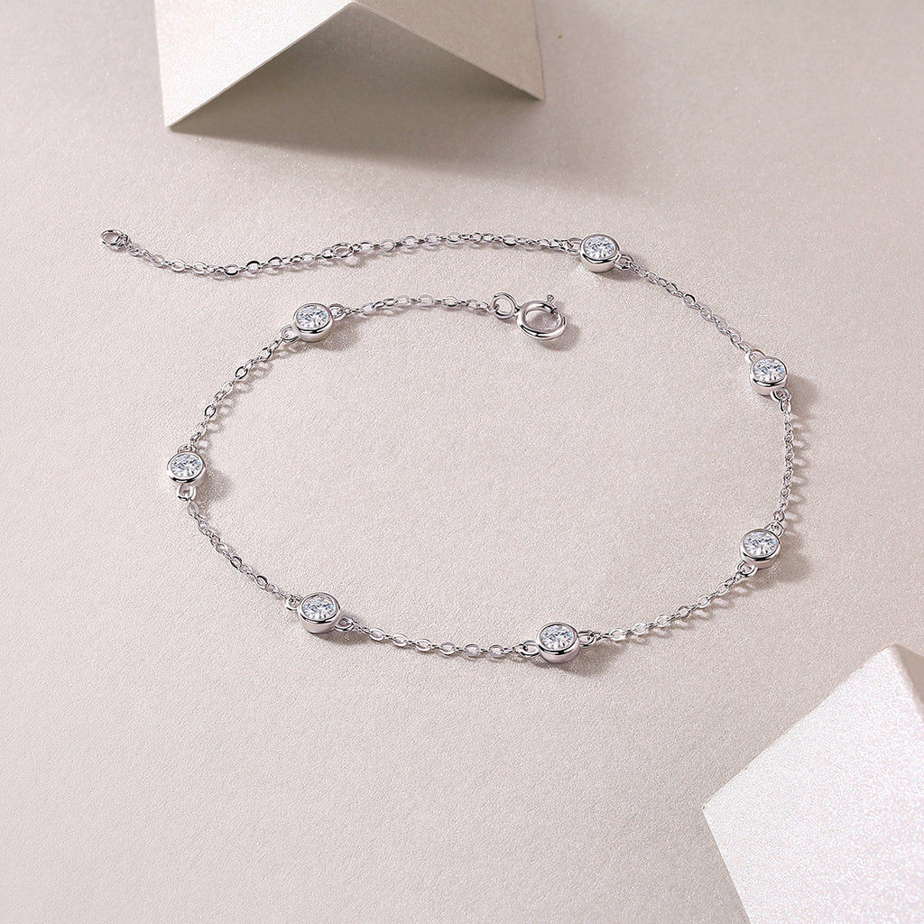 Smart Bubble Moissanite Silver Bracelet — S925 Luxury Shine with Diamond-Like Sparkle - ZENTRION 