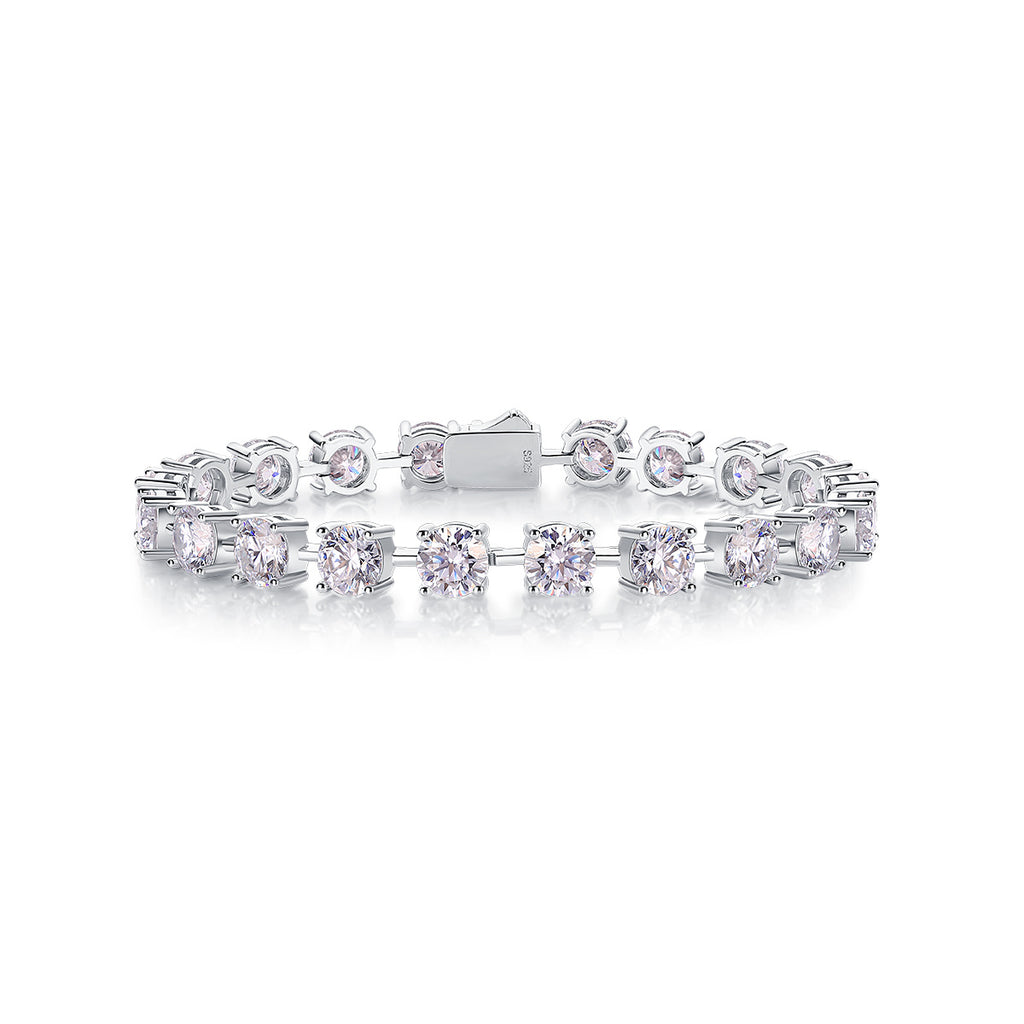 Luxury Mossan Diamond Bracelet – 925 Sterling Silver, Natural Diamond Quality - ZENTRION 