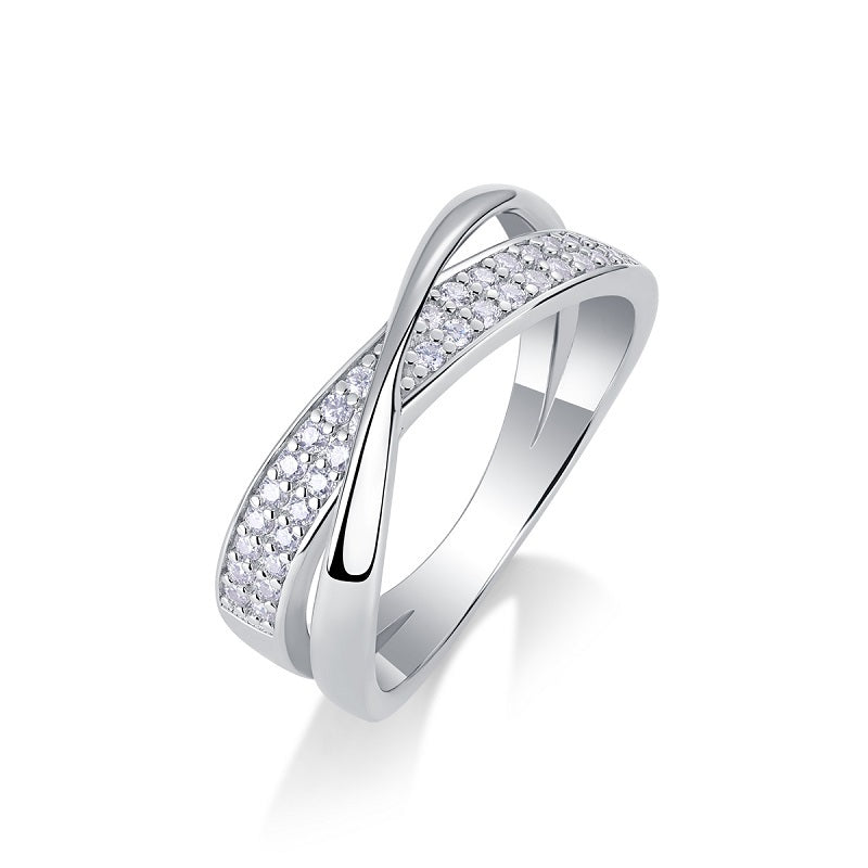Elegant Embrace Moissanite Silver Ring — S925 Luxury Design with Radiant Sparkle - ZENTRION 