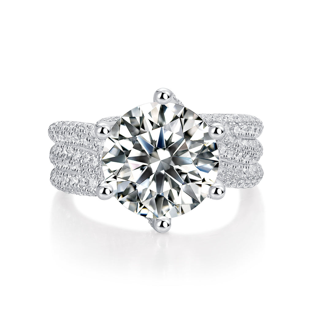 Bold Moissanite Ring – Oversized Brilliance in a Luxury Design - ZENTRION 