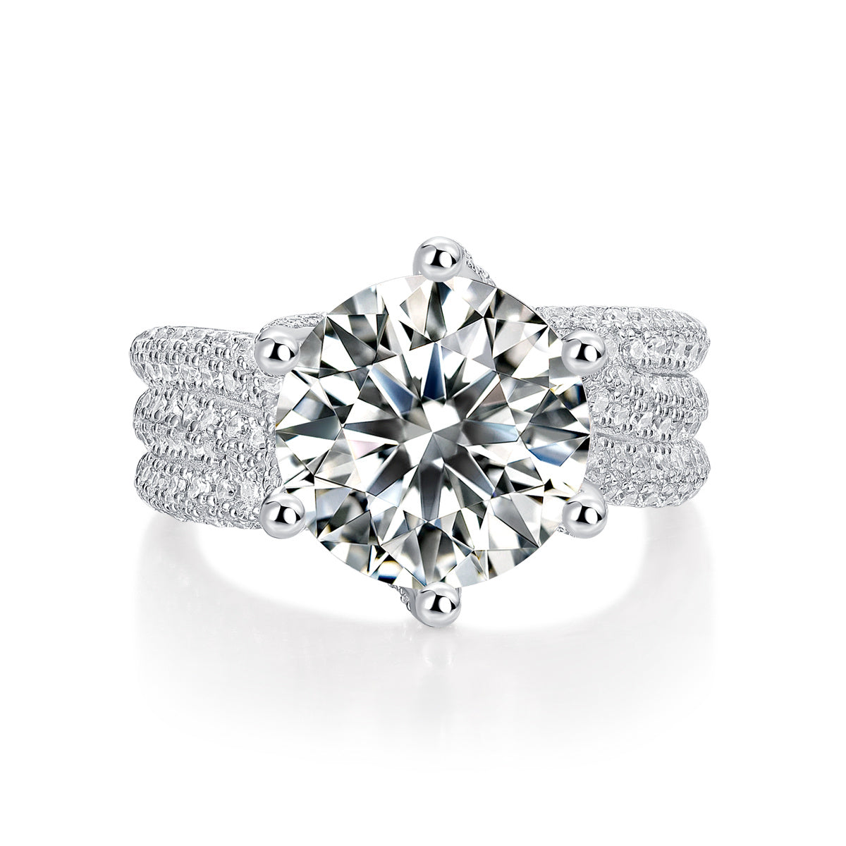 Bold Moissanite Ring – Oversized Brilliance in a Luxury Design - ZENTRION 