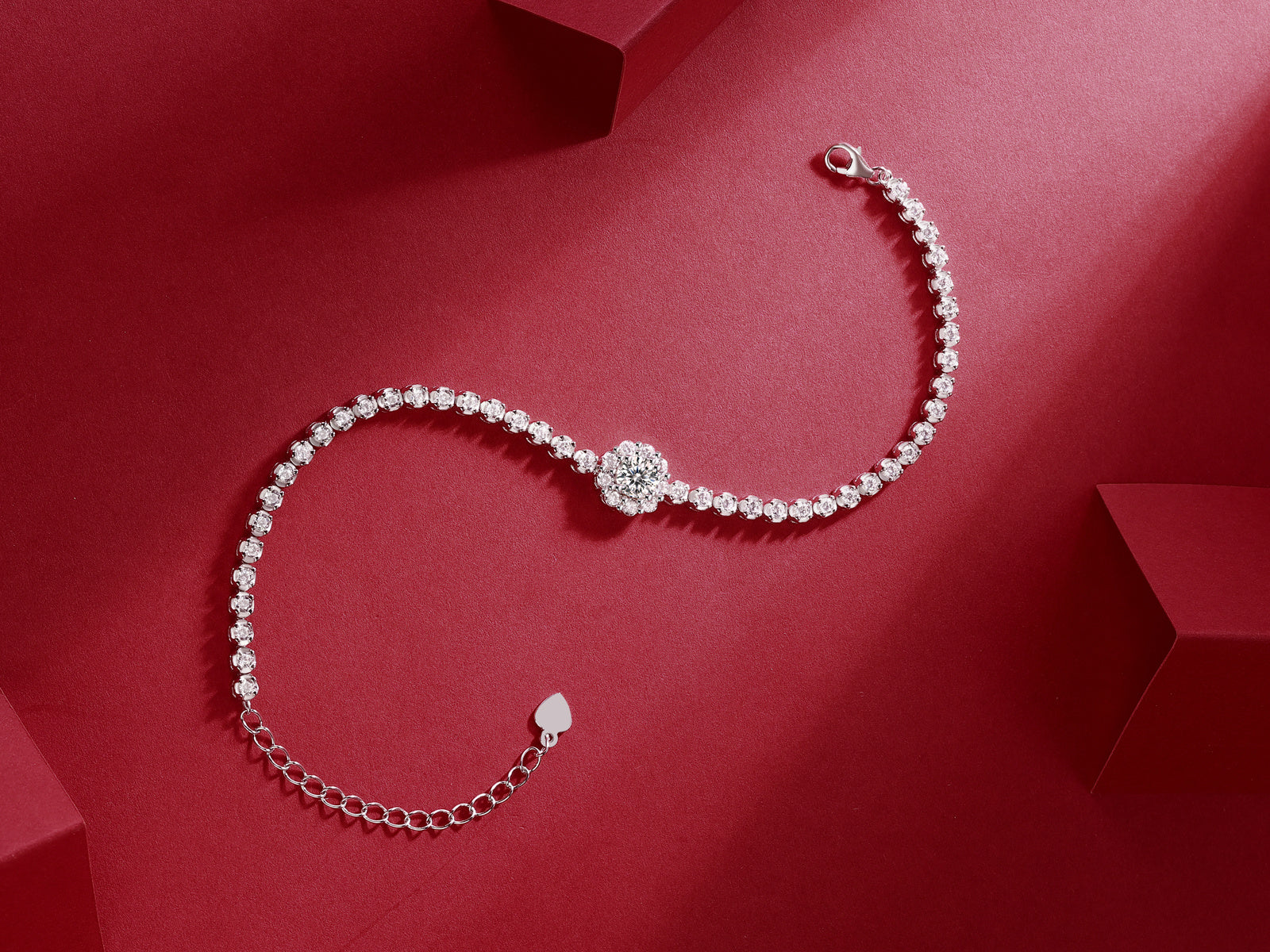 Moissanite Diamond Bracelet – Luxury Silver Jewelry, Timeless Sparkle - ZENTRION 