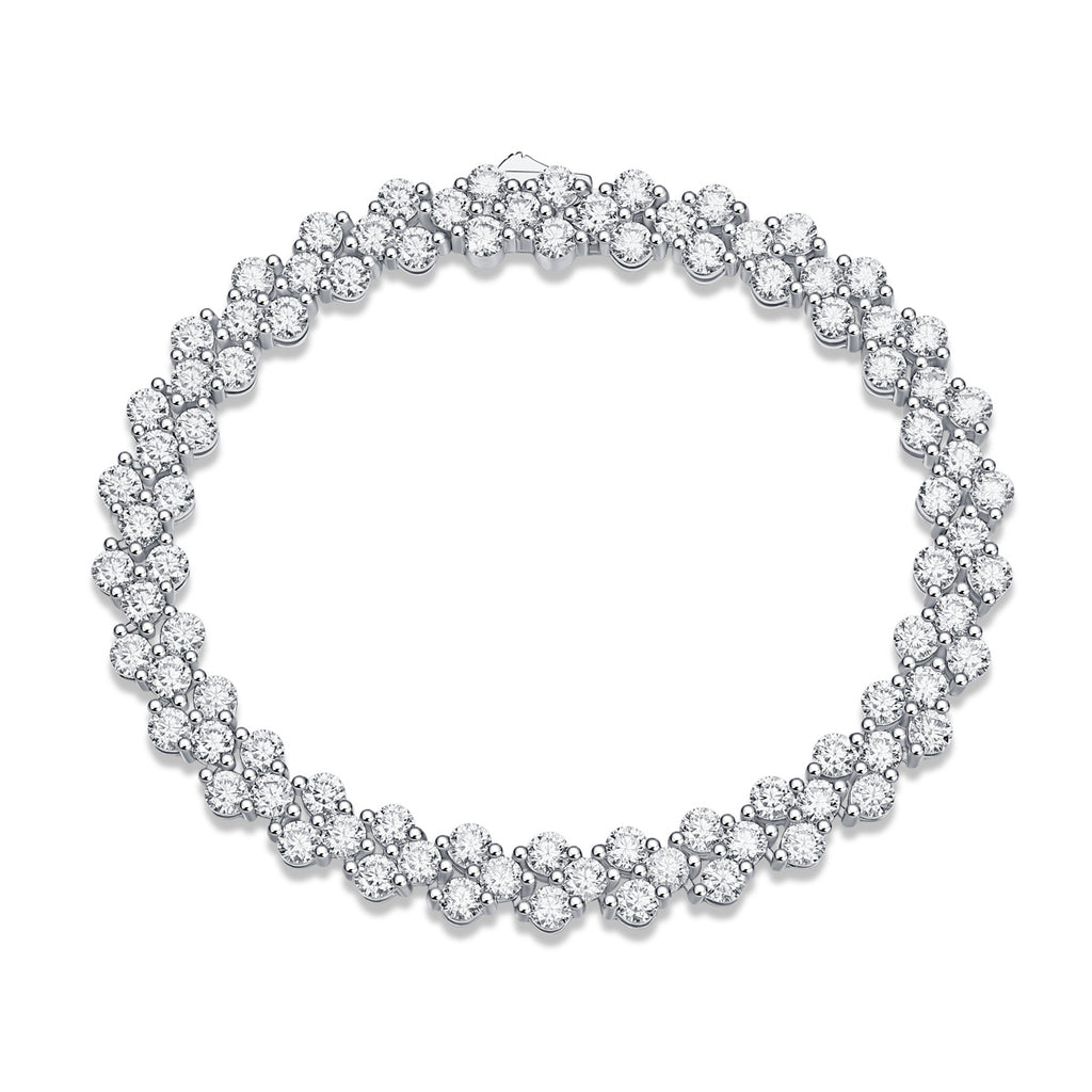 Kanong Luxury Moissanite Diamond Bracelet – 925 Sterling Silver Elegant Women’s Jewelry - ZENTRION 