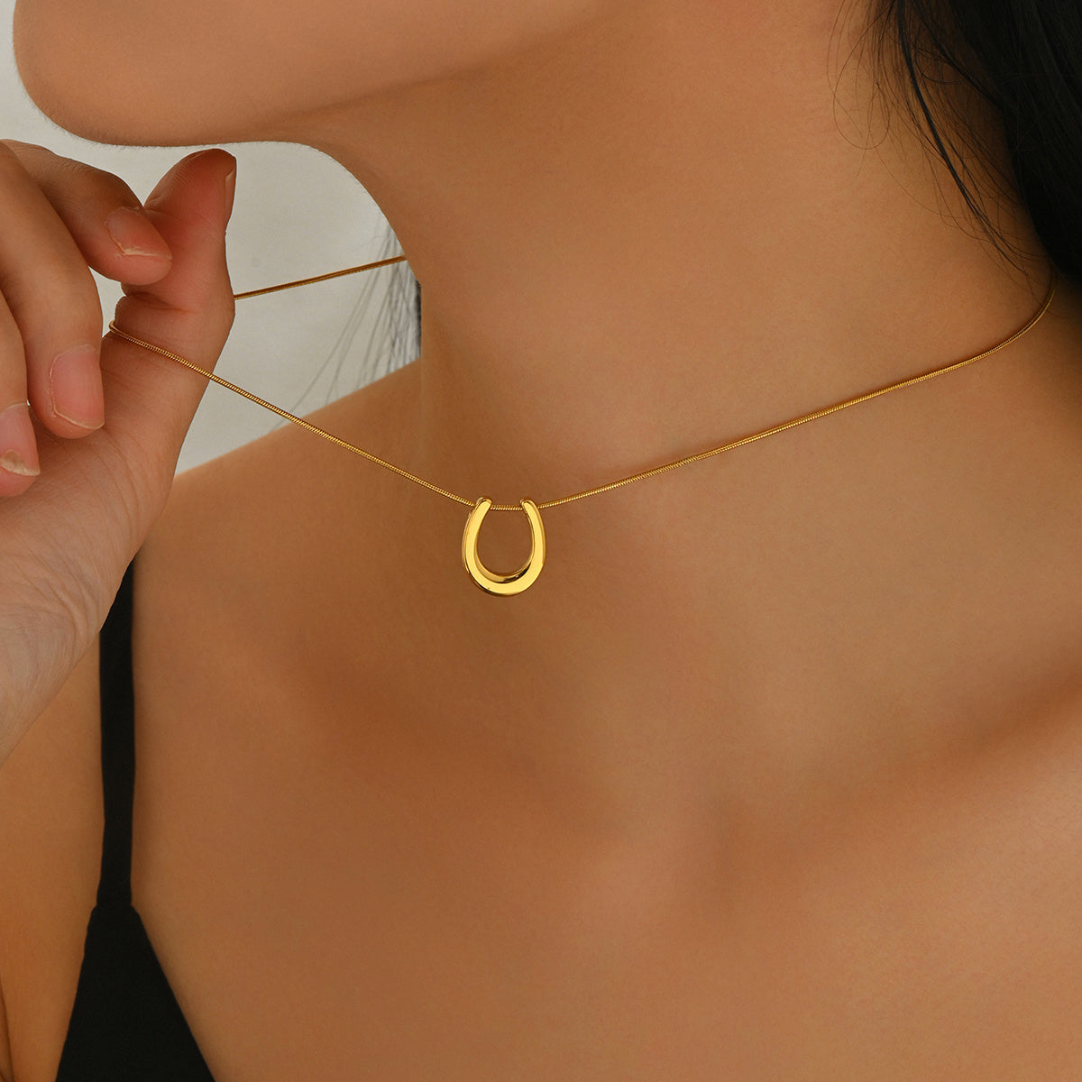 Gold Teardrop Necklace – 18K Plated, Hypoallergenic, Minimalist Everyday Jewelry - ZENTRION 