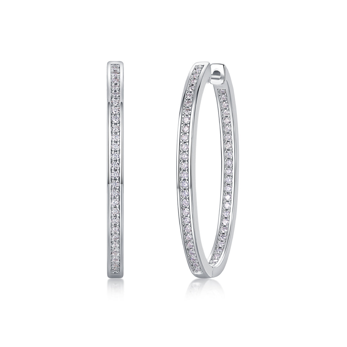 Moissanite Power Earrings – Bold Sparkle in a Luxury Minimal Design - ZENTRION 