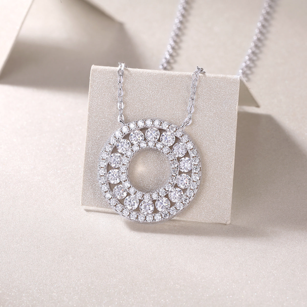 Moissanite Pendant Necklace – Premium Sterling Silver Jewelry with Brilliant Sparkle for Women - ZENTRION 