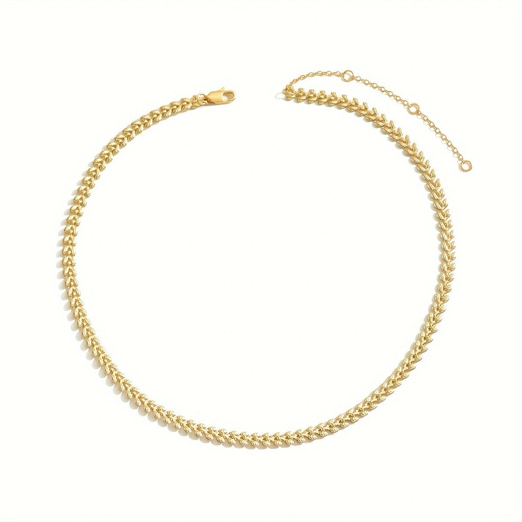 Retro Wheat Chain Necklace – Handmade, Recycled & Nickel-Free - ZENTRION 