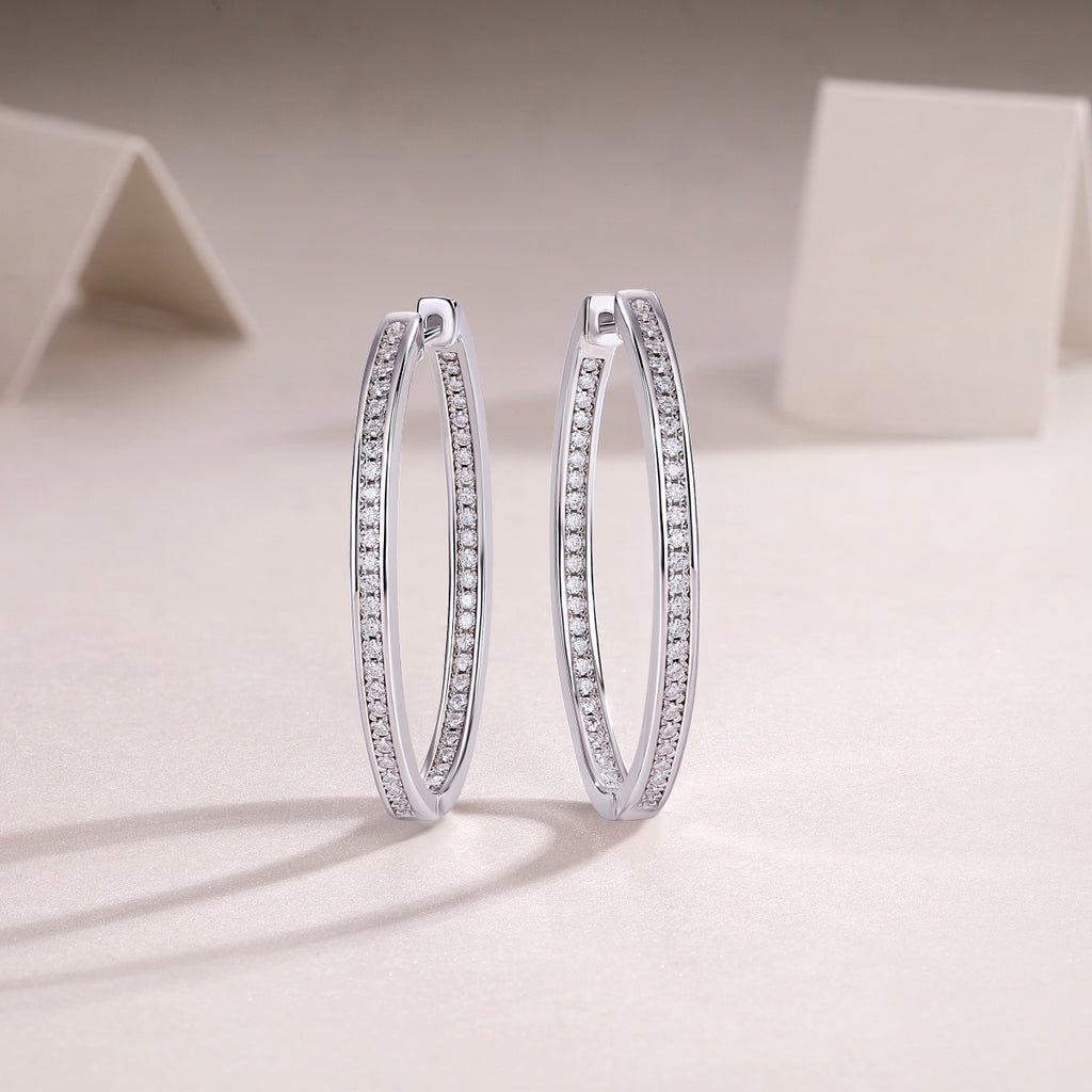Moissanite Power Earrings – Bold Sparkle in a Luxury Minimal Design - ZENTRION 