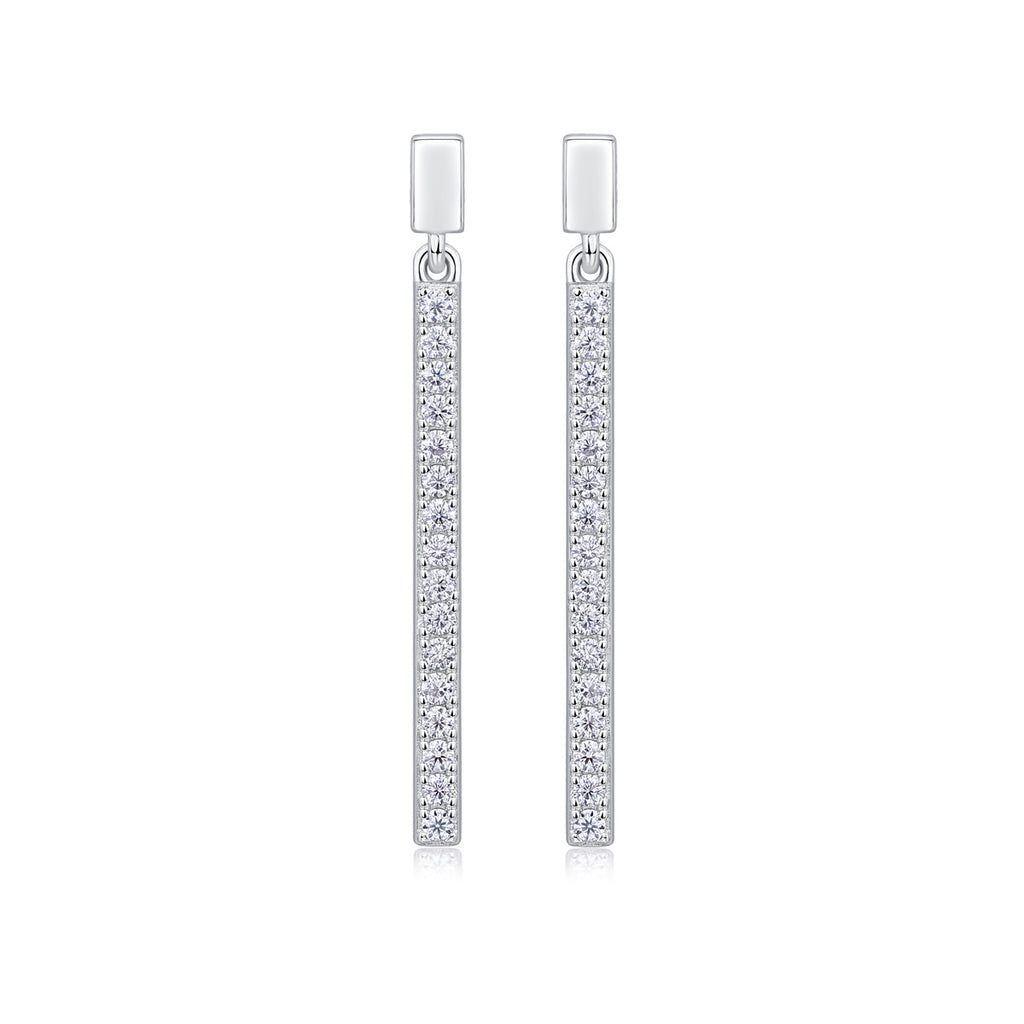 Jumping Moissanite Stud Earrings – Luxury Silver Diamond Elegance - ZENTRION 
