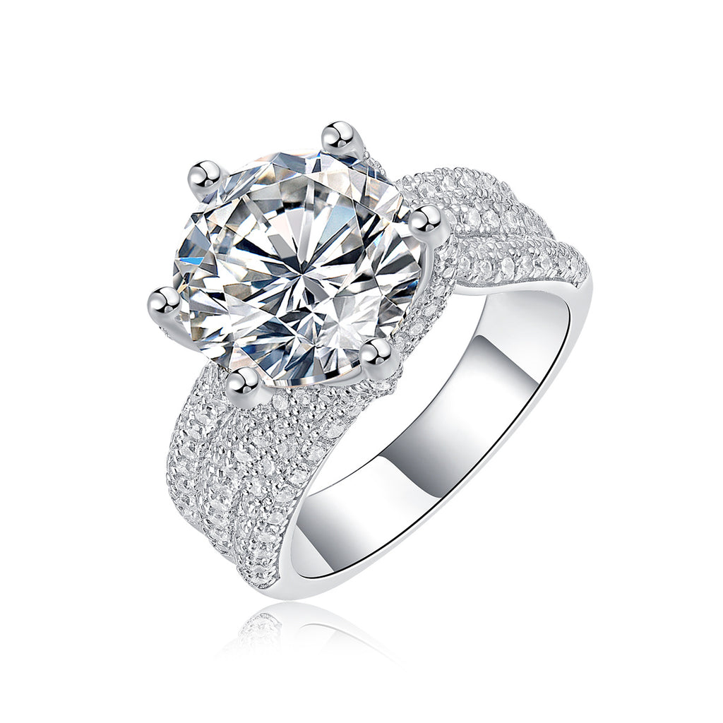 Bold Moissanite Ring – Oversized Brilliance in a Luxury Design - ZENTRION 