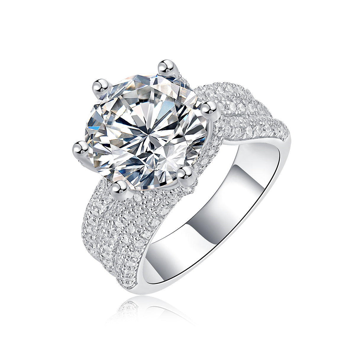 Bold Moissanite Ring – Oversized Brilliance in a Luxury Design - ZENTRION 