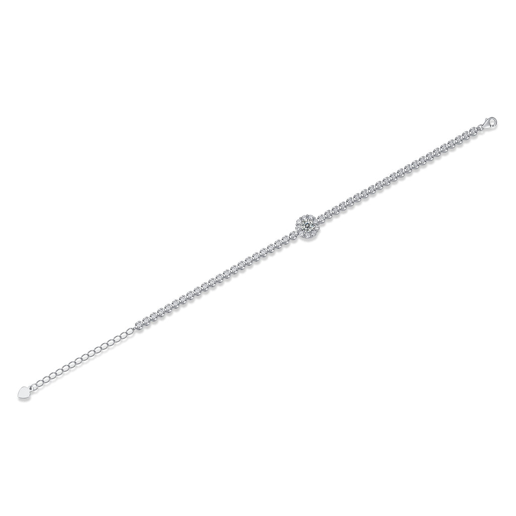 Moissanite Diamond Bracelet – Luxury Silver Jewelry, Timeless Sparkle - ZENTRION 