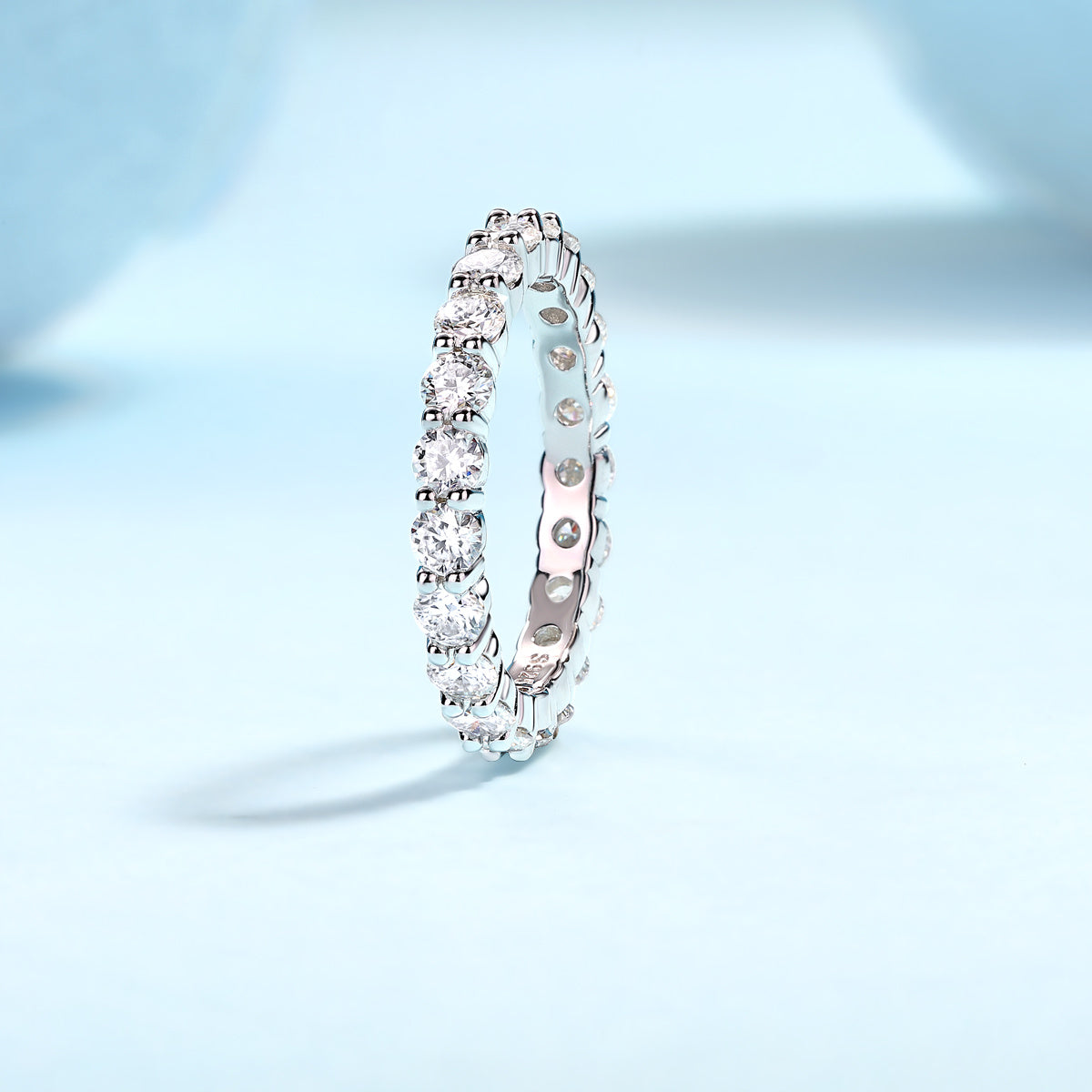 Moissanite Row Ring – Elegant Multi-Stone Luxury Sparkle - ZENTRION 
