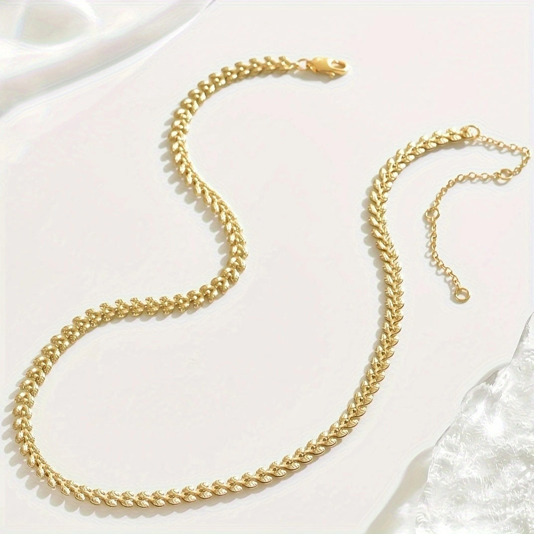 Retro Wheat Chain Necklace – Handmade, Recycled & Nickel-Free - ZENTRION 