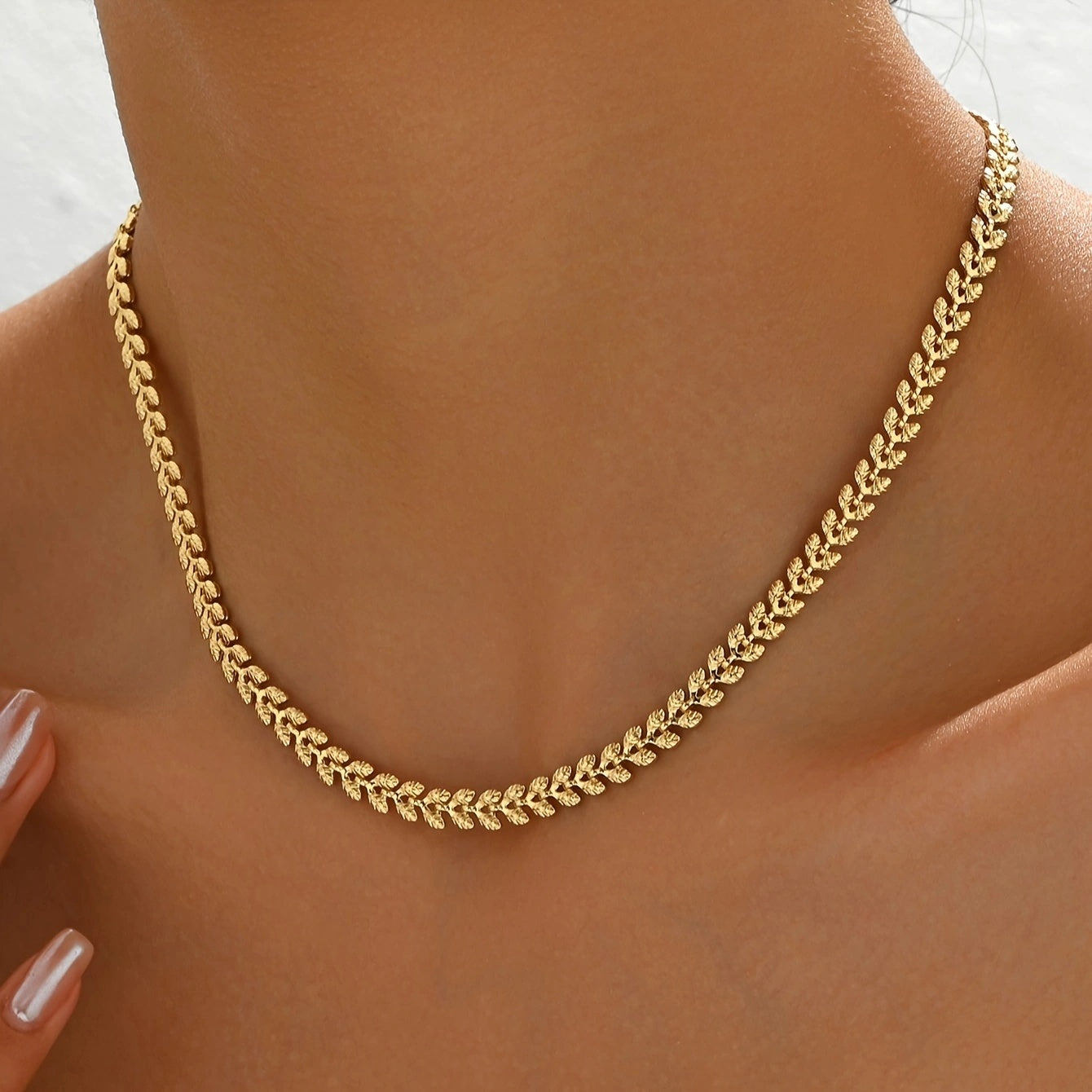 Retro Wheat Chain Necklace – Handmade, Recycled & Nickel-Free - ZENTRION 