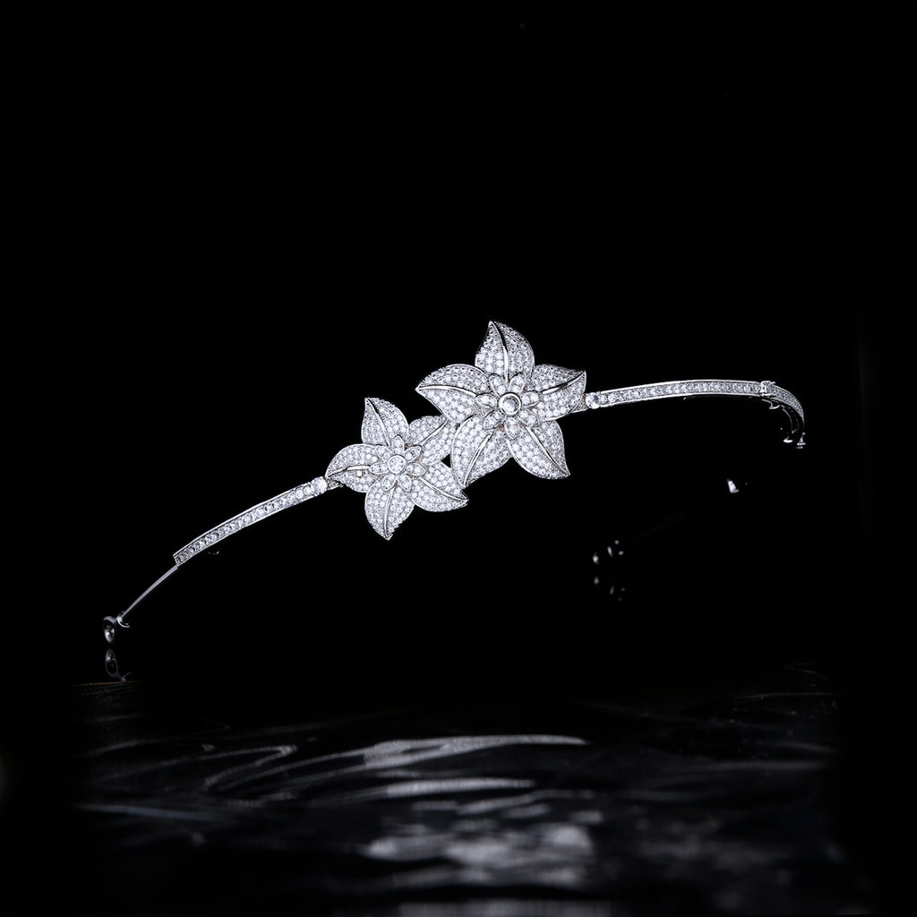 Korean Flower Hair Accessory – Elegant & Unique Crown Design - ZENTRION