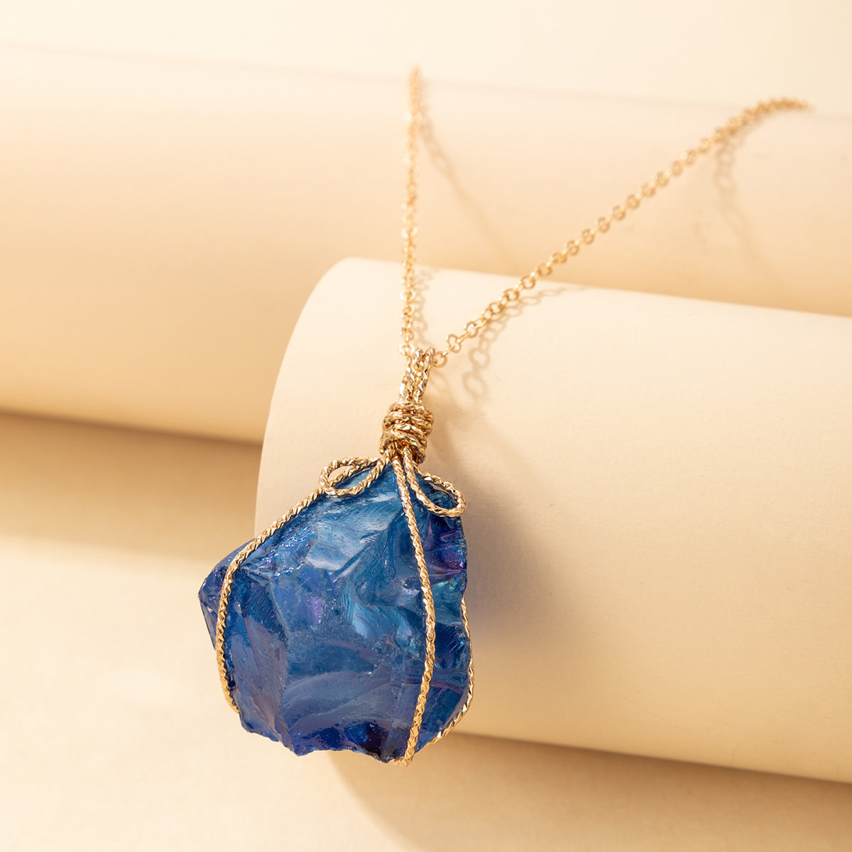 Rainbow Quartz Crystal Necklace – Natural Stone Pendant, Unique Handmade Jewelry - ZENTRION 