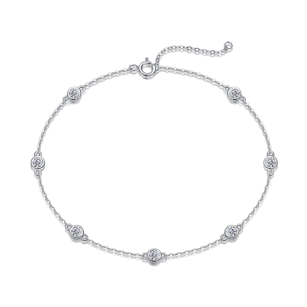 Smart Bubble Moissanite Silver Bracelet — S925 Luxury Shine with Diamond-Like Sparkle - ZENTRION 