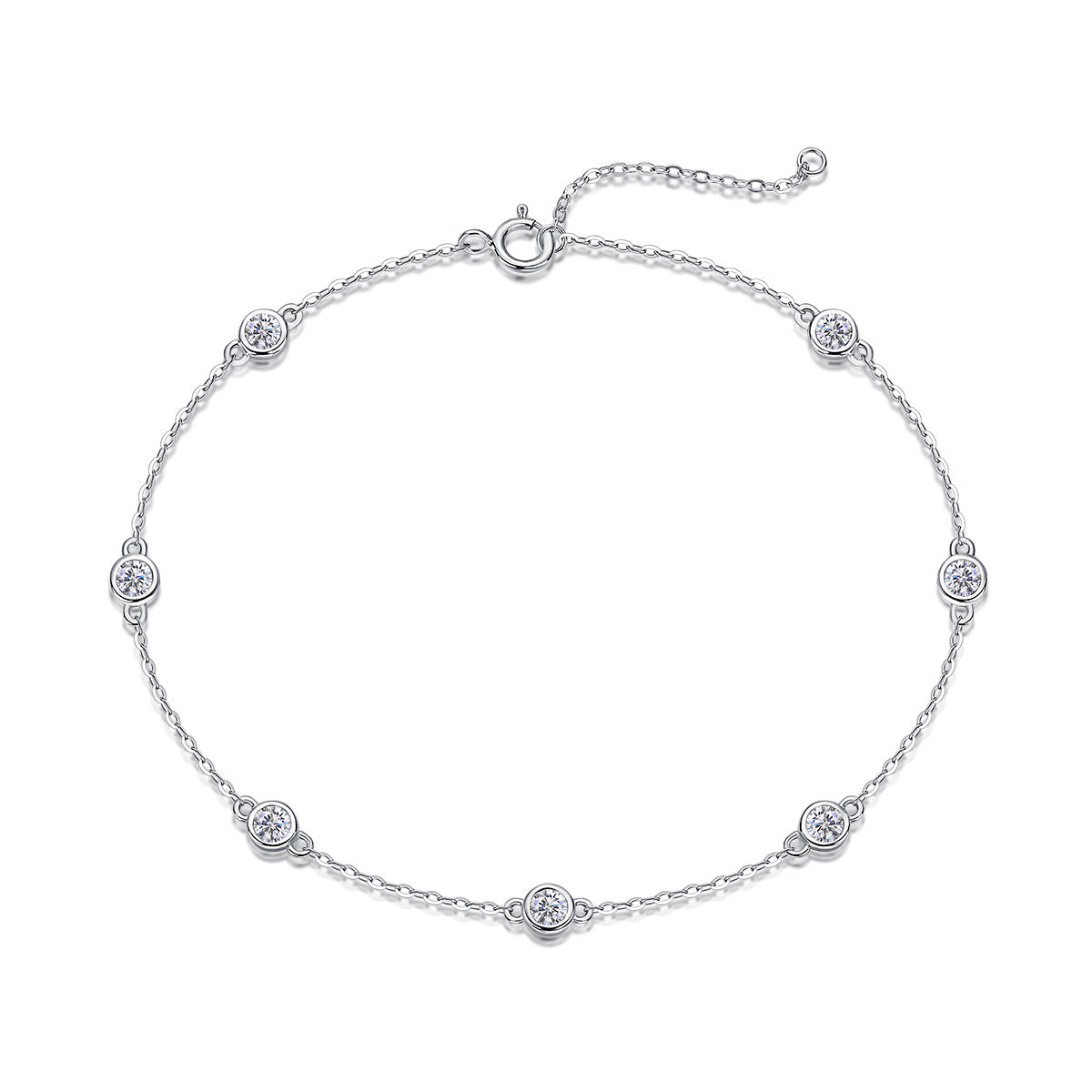 Smart Bubble Moissanite Silver Bracelet — S925 Luxury Shine with Diamond-Like Sparkle - ZENTRION 