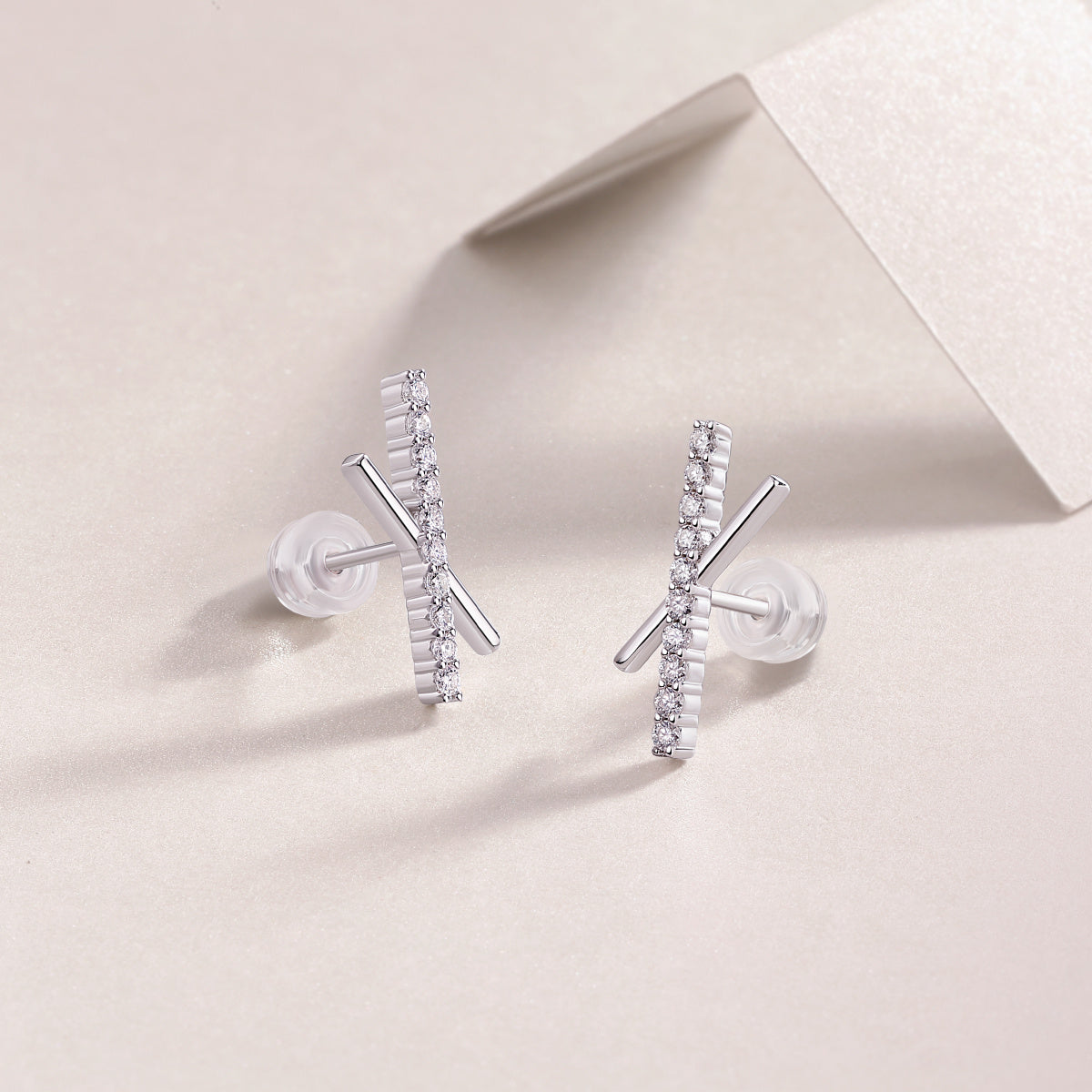 Brilliant Moissanite Sky Meteor Stud Earrings – Radiant Luxury Sparkle - ZENTRION 