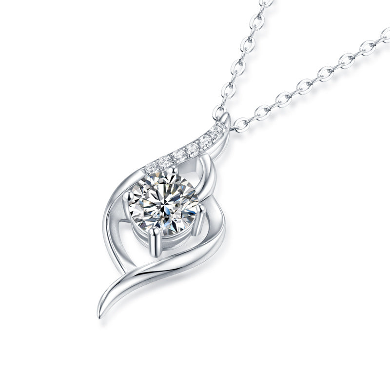 City Radiance Moissanite Silver Necklace — Elegant Shine for Modern Women - ZENTRION 