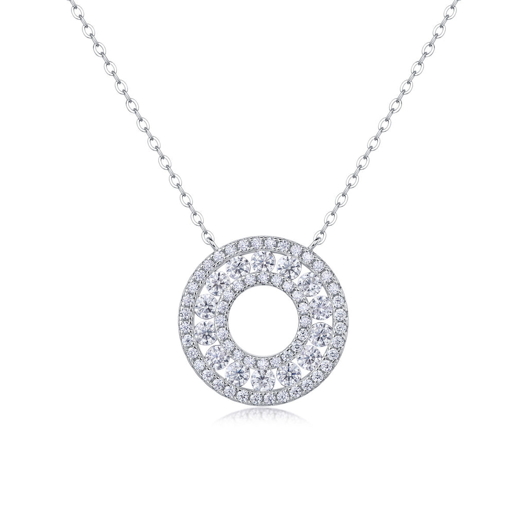 Moissanite Pendant Necklace – Premium Sterling Silver Jewelry with Brilliant Sparkle for Women - ZENTRION 