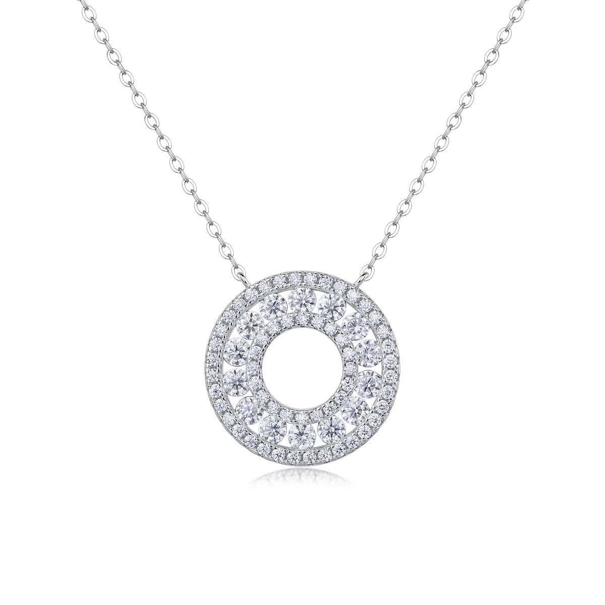 Moissanite Pendant Necklace – Premium Sterling Silver Jewelry with Brilliant Sparkle for Women - ZENTRION 