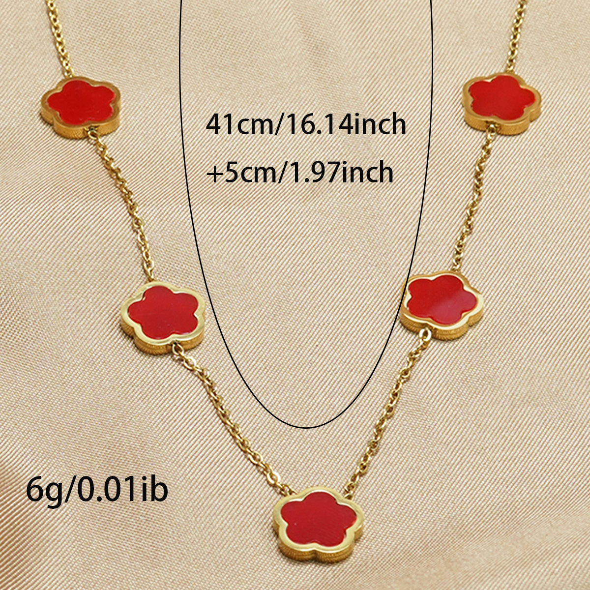 Five-Leaf Clover Necklace – 18K Gold Plated, Hypoallergenic & Handmade - ZENTRION 