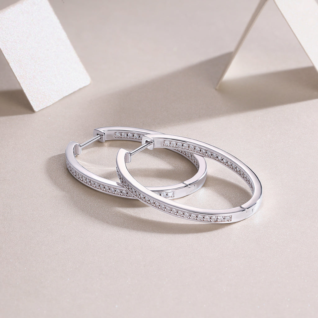 Moissanite Power Earrings – Bold Sparkle in a Luxury Minimal Design - ZENTRION 