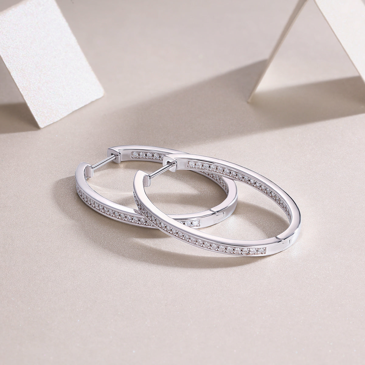 Moissanite Power Earrings – Bold Sparkle in a Luxury Minimal Design - ZENTRION 