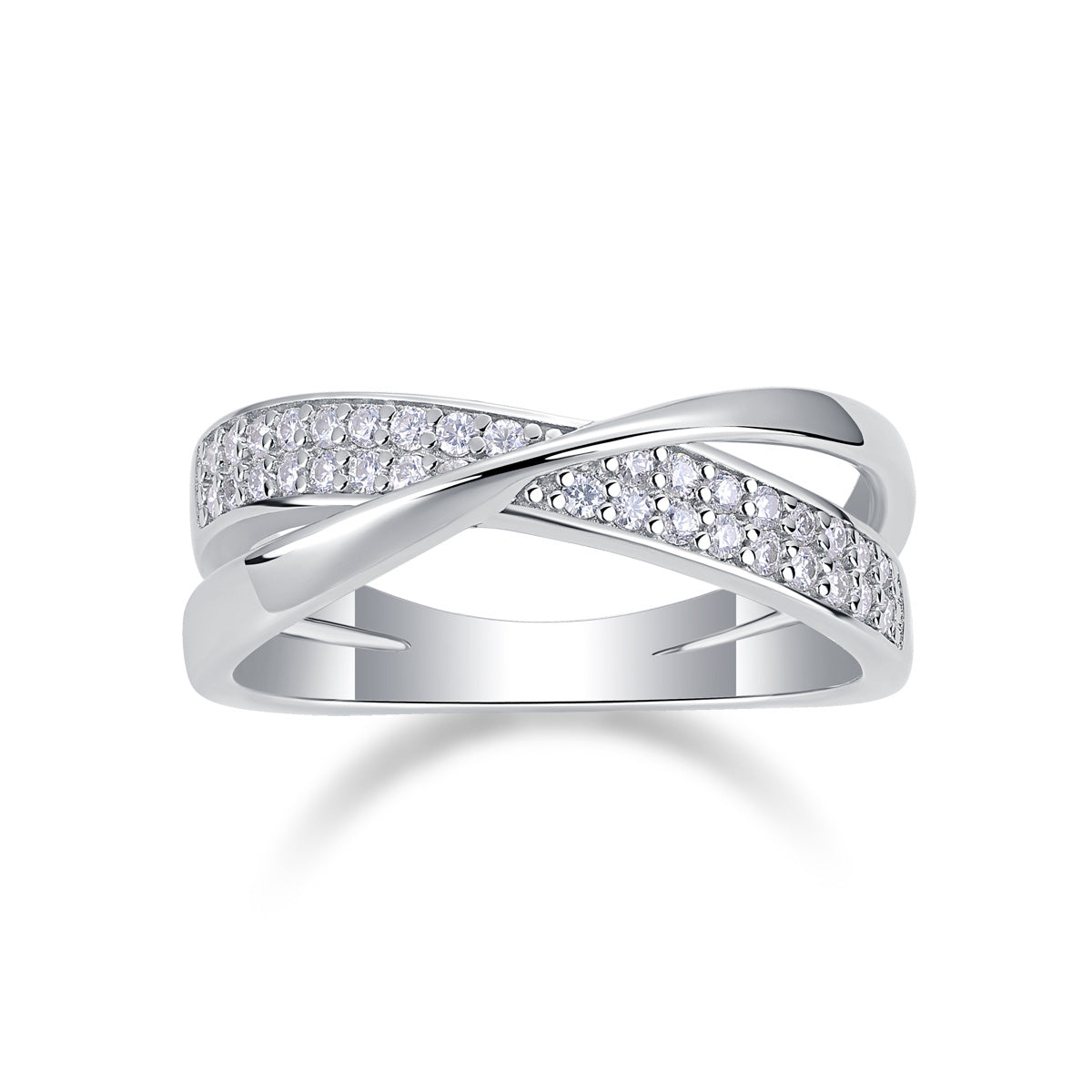 Elegant Embrace Moissanite Silver Ring — S925 Luxury Design with Radiant Sparkle - ZENTRION 