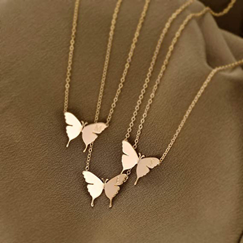 Geometric Butterfly Pendant Butterfly Necklace Simple - ZENTRION