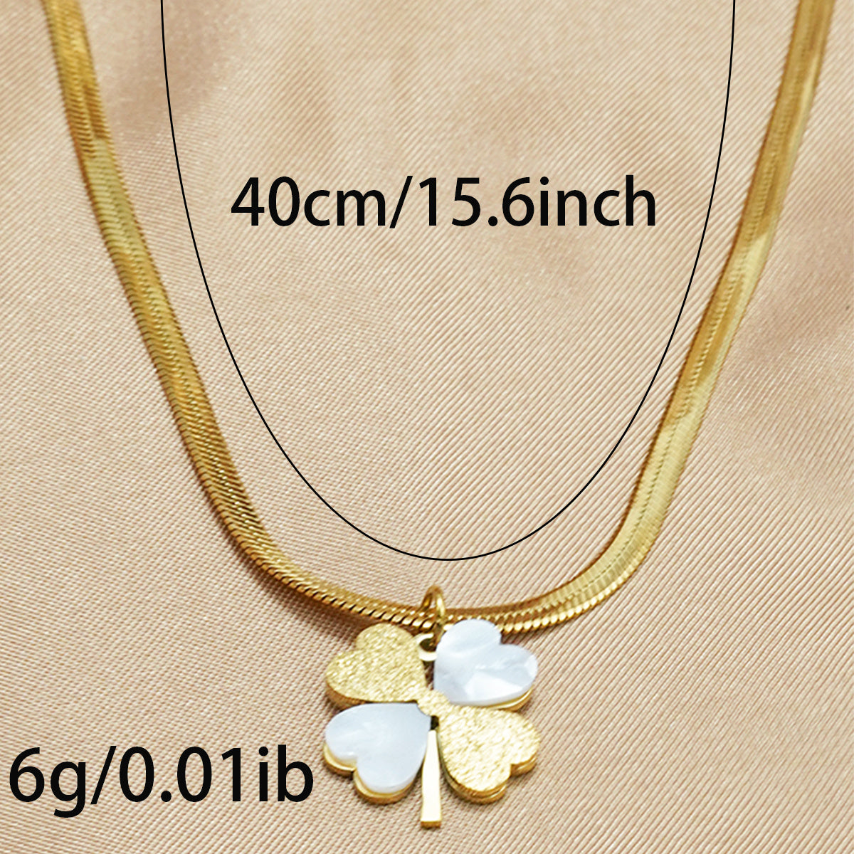 Double Luck Necklace – 18K Gold-Plated Four Leaf Clover Charm, Hypoallergenic & Tarnish-Free - ZENTRION 