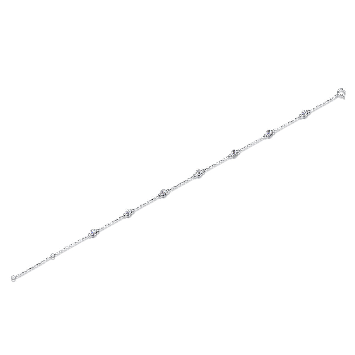 Smart Bubble Moissanite Silver Bracelet — S925 Luxury Shine with Diamond-Like Sparkle - ZENTRION 