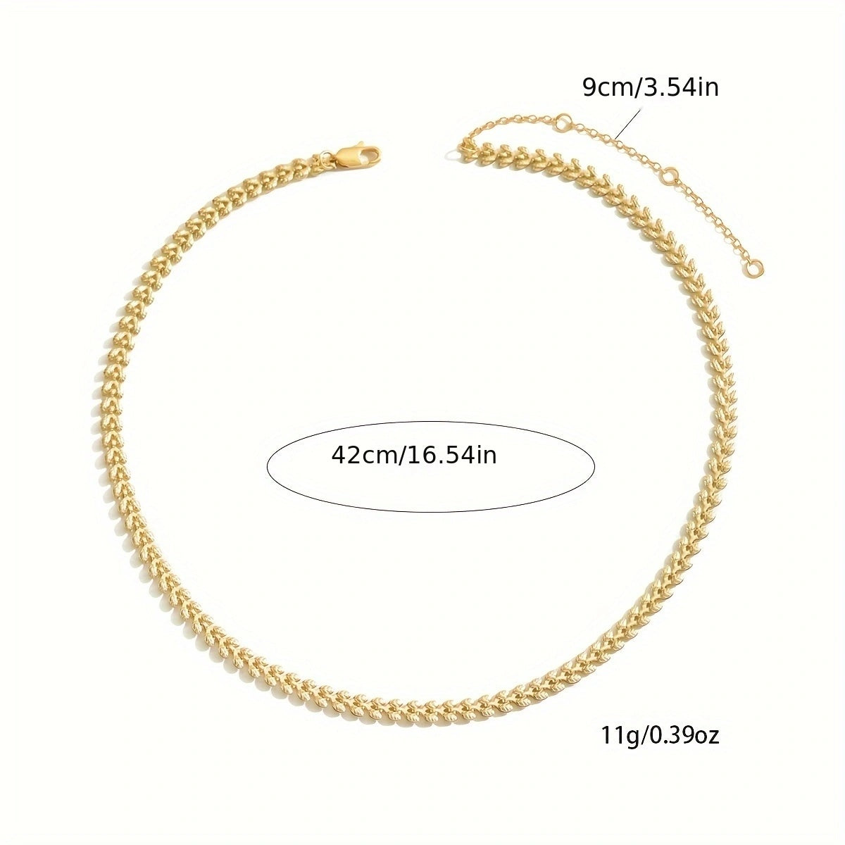 Retro Wheat Chain Necklace – Handmade, Recycled & Nickel-Free - ZENTRION 