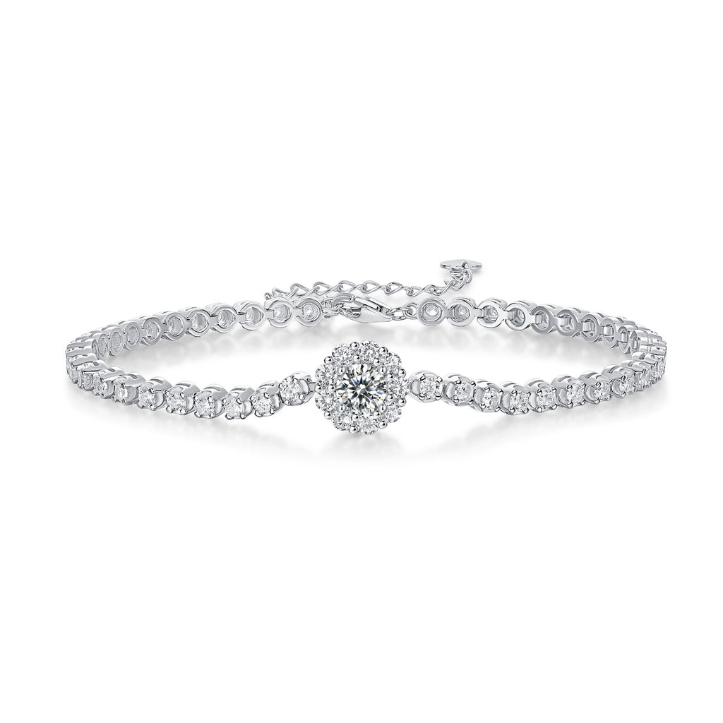 Moissanite Diamond Bracelet – Luxury Silver Jewelry, Timeless Sparkle - ZENTRION 