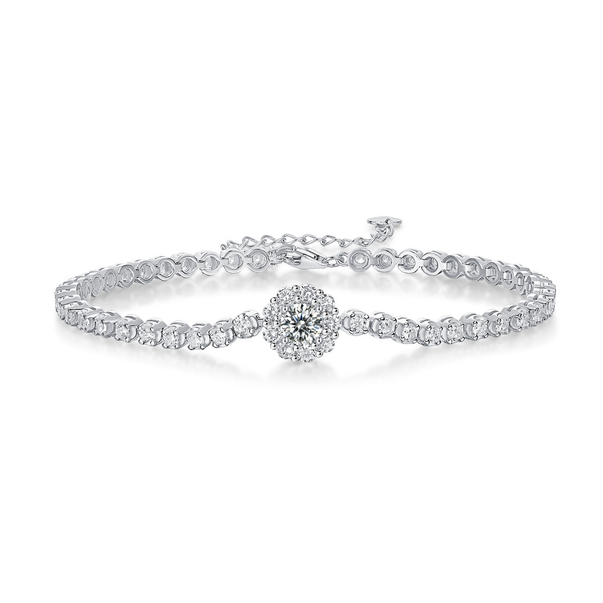 Moissanite Diamond Bracelet – Luxury Silver Jewelry, Timeless Sparkle - ZENTRION 