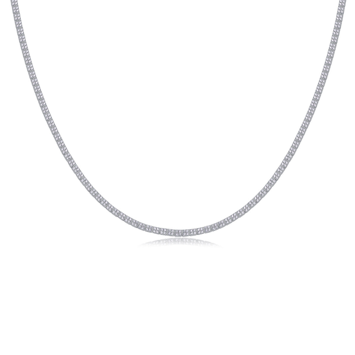Icy Glow Moissanite Silver Necklace — S925 Unisex Diamond-Like Luxury - ZENTRION 