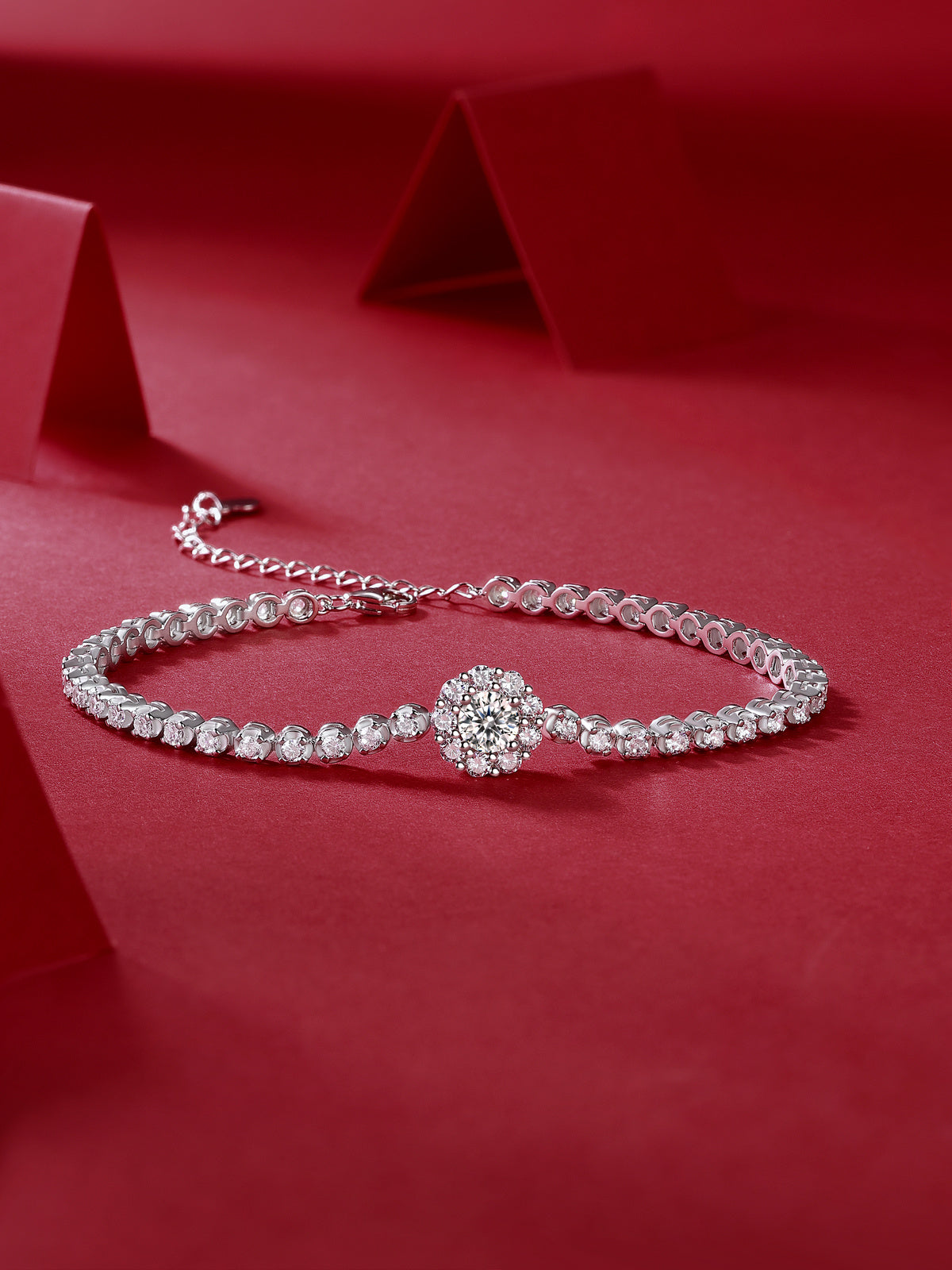 Moissanite Diamond Bracelet – Luxury Silver Jewelry, Timeless Sparkle - ZENTRION 