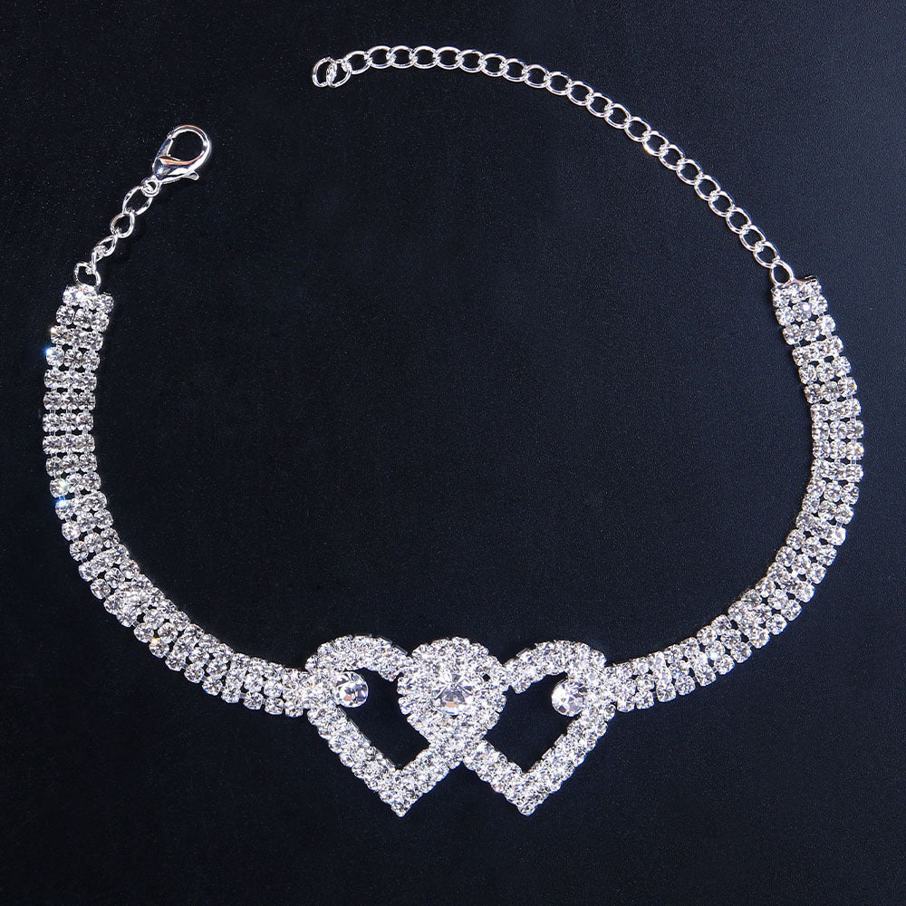 Personalized Double Heart Anklet – Elegant Women’s Jewelry, Gold & Silver Options - ZENTRION